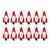 Contemporary Ceramic Gnome Bell Ornament (Set of 12) For Sale - Image 3 of 3