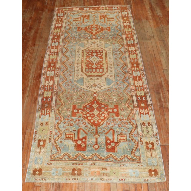 Quirky Antique Persian Bidjar Rug - 4'4" x 11' For Sale - Image 18 of 18