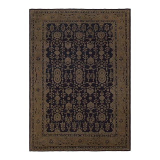 Boho Chic Blue/Brown Wool Rug - 8'5'' X 11'11'' For Sale