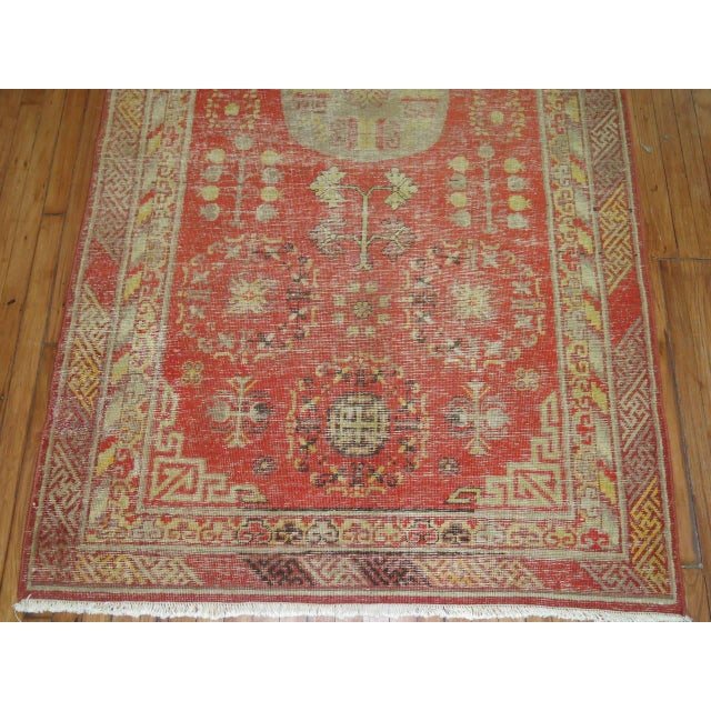 Early 20th Century Zabihi Collection Antique Red Khotan Rug For Sale - Image 5 of 5