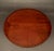 Mahogany pedestal base coffee table by Councill Craftsmen featuring satinwood and ebony inlay. The table is supported by a...