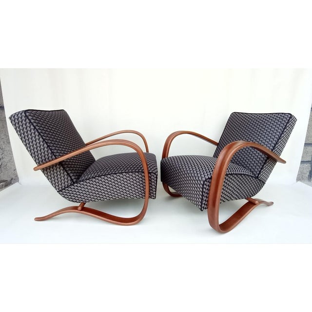 H-269 Lounge Chairs by Jindrich Halabala for Up Zavody, 1930s, Set of 2 For Sale - Image 14 of 16