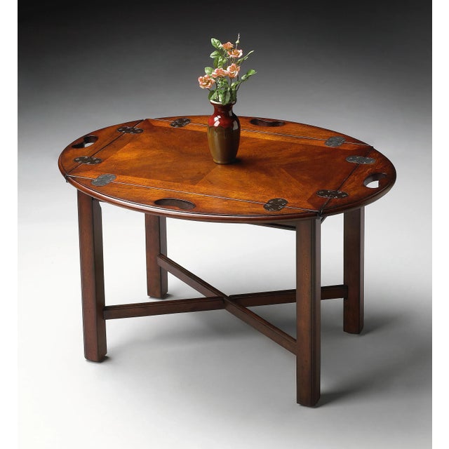 Traditional Carlisle Butler Table, Dark Brown For Sale - Image 3 of 4