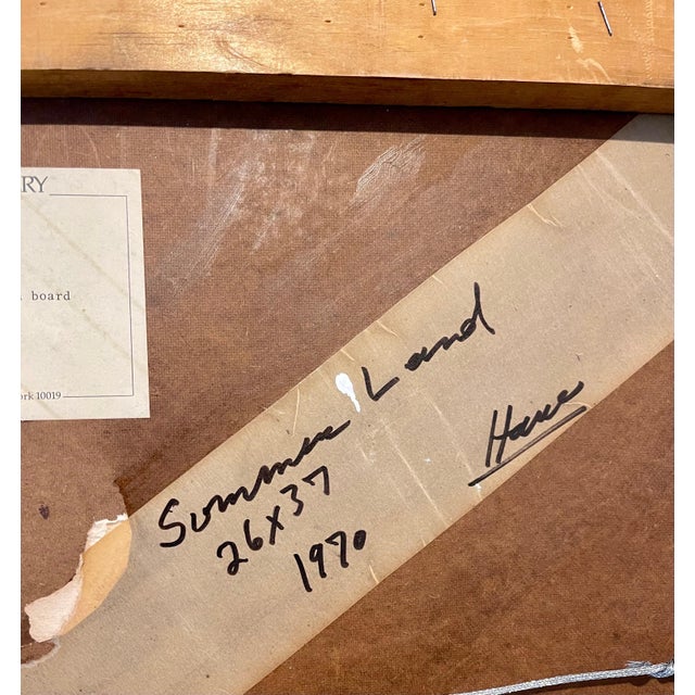 David Hare, 1970 Mod Surrealist Painting Collage David Hare Abstract Landscape Summer Land, 1970 For Sale In Miami - Image 6 of 15