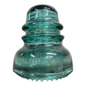 Vintage Hemingray 40 Aqua Teal Glass Insulator