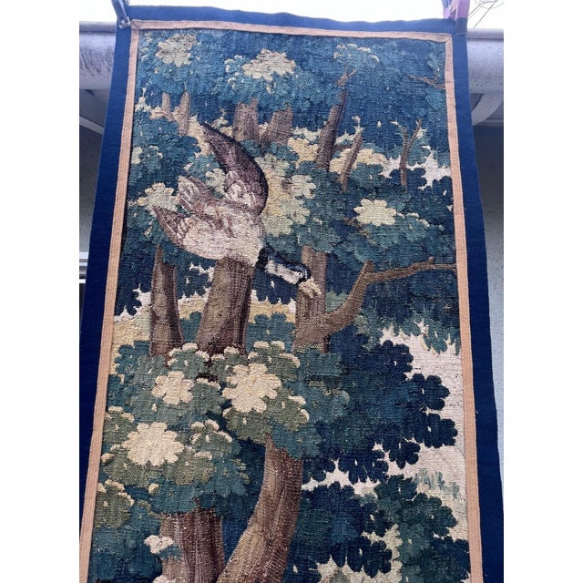 18th Century Verdure Tapestry With Duck Flying For Sale - Image 12 of 14