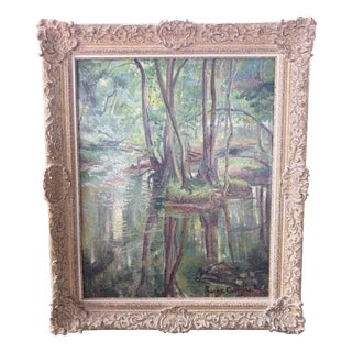 Reine Cimère, Salon, 1964, Oil Painting on Canvas, Framed For Sale