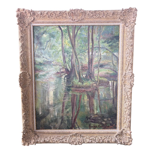 Reine Cimère, Salon, 1964, Oil Painting on Canvas, Framed For Sale