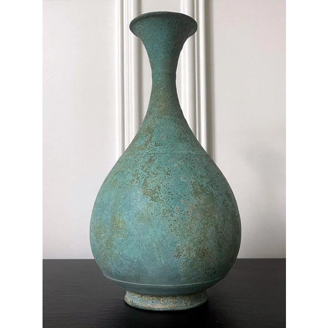 Antique Goryeo Dynasty Korean Bronze Bottle For Sale - Image 10 of 13