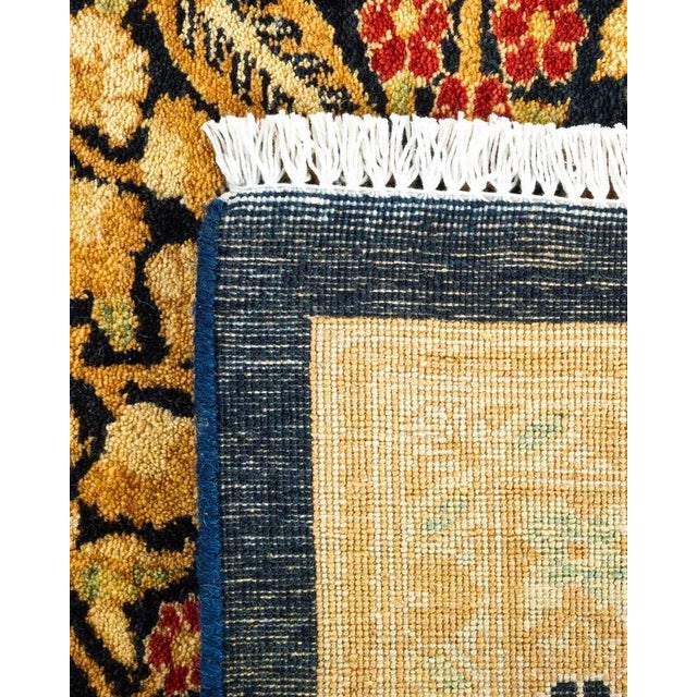 2000 - 2009 Mogul, One-of-a-Kind Hand-Knotted Area Rug in Blue, 9' 2" x 11' 1" For Sale - Image 5 of 8