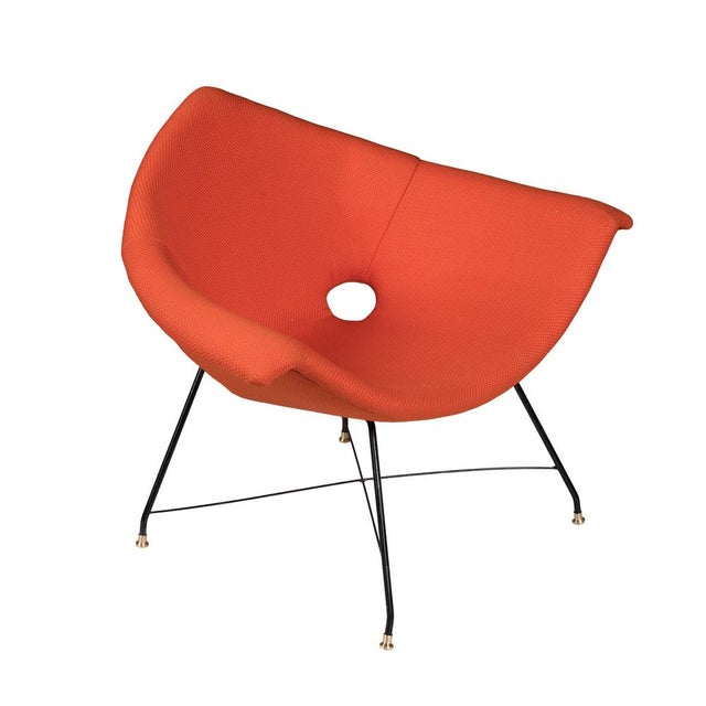 Iron Rod and Fabric Armchair by Augusto Bozzi for Saporiti, 1950s-1960s, Set of 2, in Very Good conditions. Designed 1950...