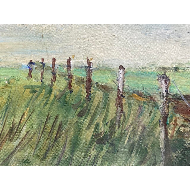 1960s Spring Plowing Martha's Vineyard Painting by Jean Spencer For Sale - Image 9 of 15