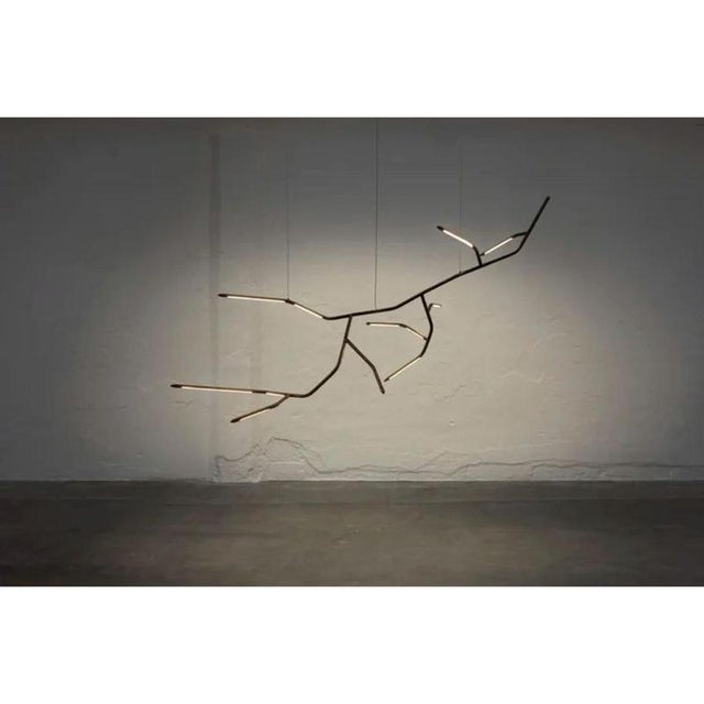 Dafne 160 Silvered Brass Finish Pendant Lamp by Morghen Studio For Sale - Image 6 of 9