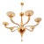 1980s Amber-Brown Neoclassical Murano Chandelier For Sale