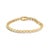 Immerse yourself in the splendor of timeless elegance with this 14K yellow gold tennis bracelet. Each scalloped link...