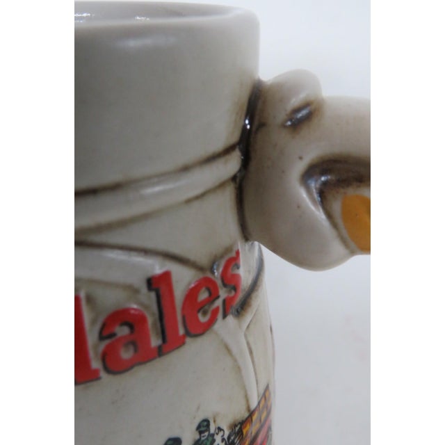 Budweiser Beer Stein Clydesdales Horses Relief Ceramarte Brazil 1980s Mug 4826b For Sale - Image 11 of 14