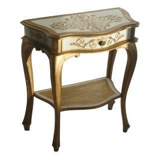 Mid-Century Modern Gilded Florentine Wooden Entry Table, 1960s For Sale