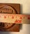 Ephraim Faience Art Pottery Logo Block Tile Signed John Raymond Pumpkin Glaze For Sale - Image 6 of 7
