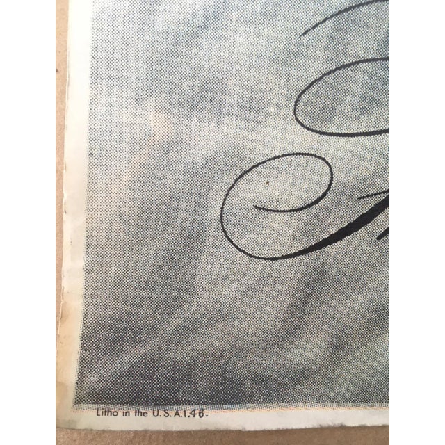 Mid-Century Modern Vintage 1940's Ladies Home Journal Newsstand Poster For Sale - Image 3 of 6