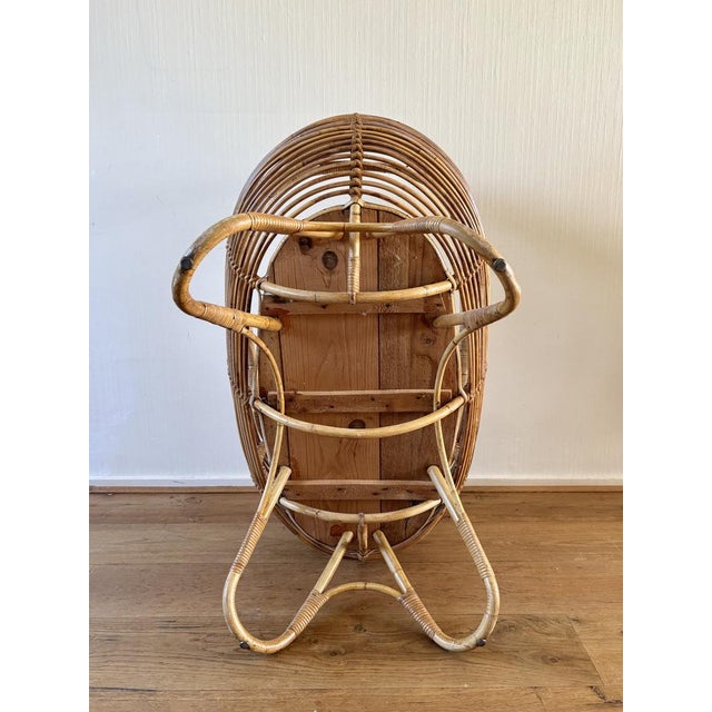 Mid-Century Modern Rattan Baby Crib, 1960s For Sale - Image 12 of 13