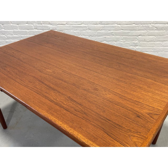 Brown Danish Mid Century Modern Teak Dining Table | Expandable Hidden Leaves, C. 1960’s For Sale - Image 8 of 12