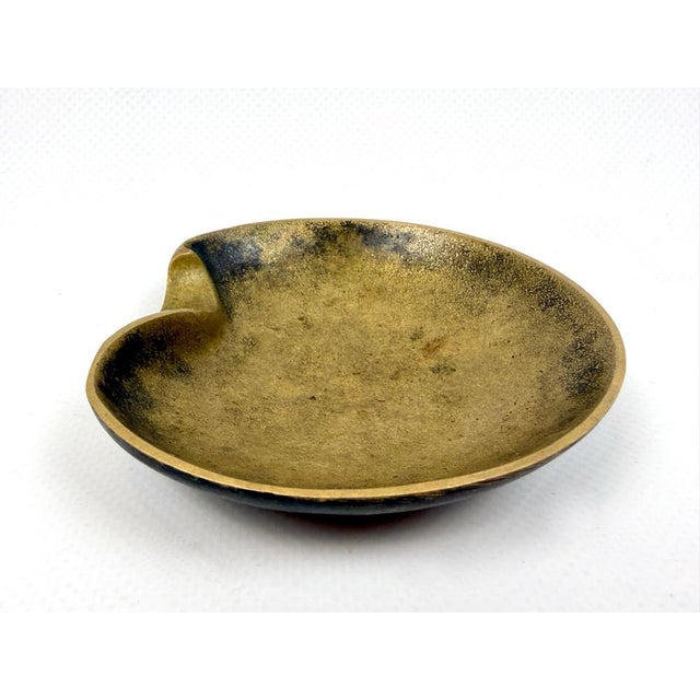 Goldenrod Vintage Austrian Brass Ashtray attributed to Franz Hagenauer, 1950s For Sale - Image 8 of 8