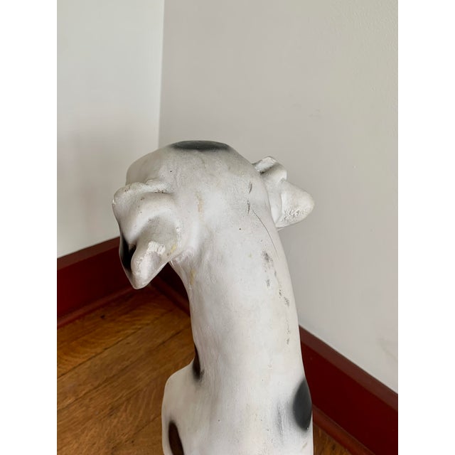 Vintage Chalkware Life Size Dalmatian Statue For Sale - Image 10 of 13