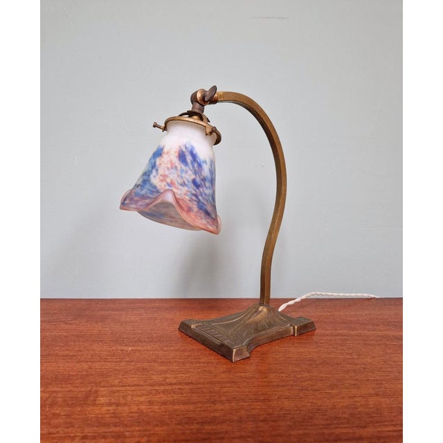 Art Deco Desk Lamp by Le Verre Français, 1920s For Sale - Image 16 of 17