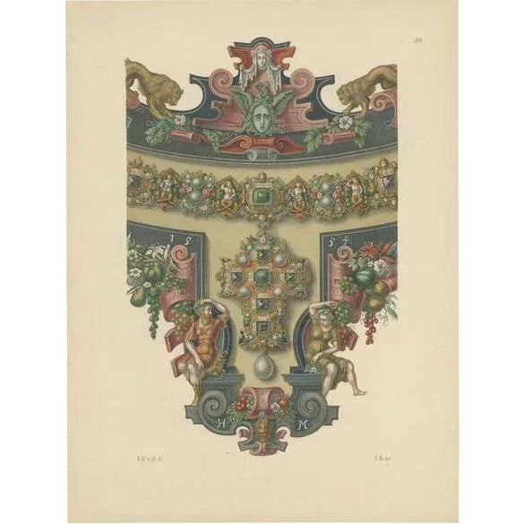 Late 19th Century Hefner-Alteneck, Necklace with Decorative Elements, 1890, Paper For Sale - Image 5 of 5