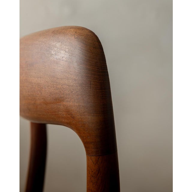 Vintage Danish Model 75 Dining Chairs in Teak by Niels Otto Møller for J.L. Møllers Møbelfabrik, 1950s, Set of 4 For Sale - Image 15 of 18
