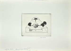 Danilo Bergamo - Roses - Original Etching on Cardboard - 1970s