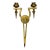 Vintage Double Arm Brass Candle Wall Sconce For Sale