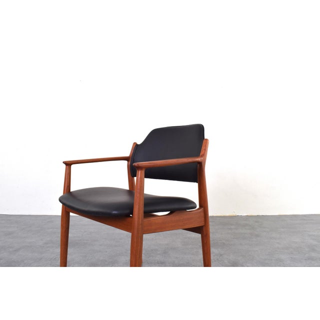Black Mid-Century Modern Danish Teak Chair by Arne Vodder for Sibast, 1960s For Sale - Image 8 of 13