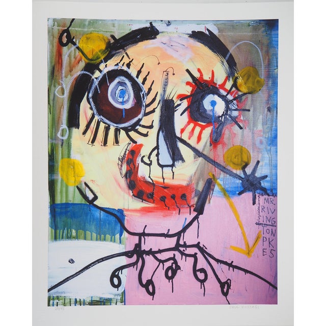 Paul Kostabi, Jeune fille au collier, Giclee Print For Sale