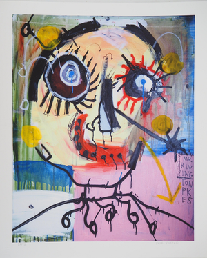 Paul Kostabi, Jeune fille au collier, Giclee Print