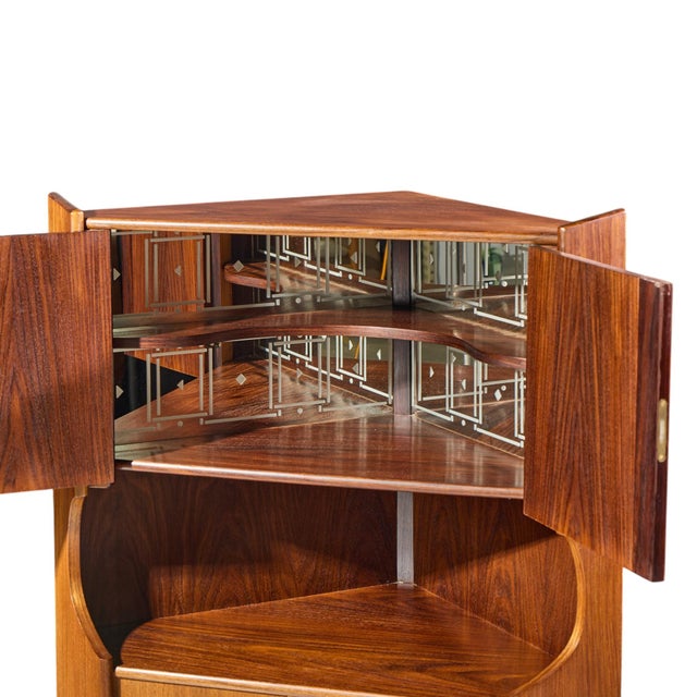 Mid 20th Century Omann Jun Style Mid Century Danish Rosewood Corner Cabinet For Sale - Image 5 of 8
