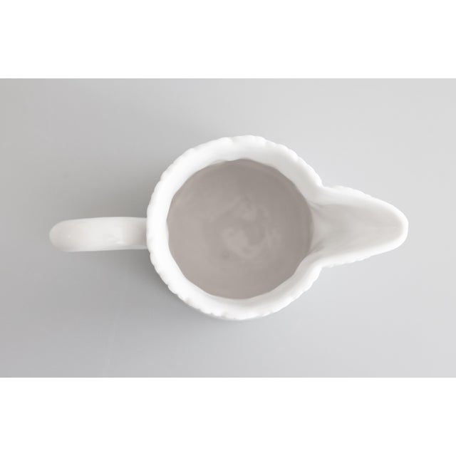 Mid 20th Century Vintage Italian White Ironstone Seashell Pitcher For Sale - Image 5 of 7