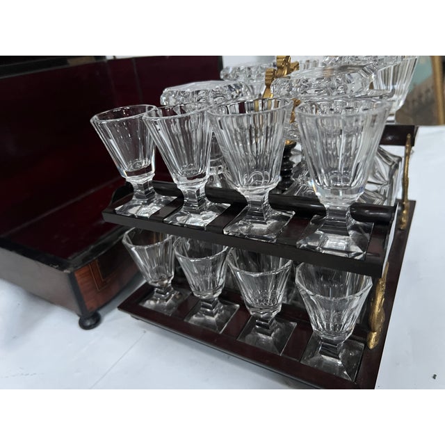 Boulle Liqueur Cabinet, 1800s, Set of 21 For Sale - Image 11 of 17