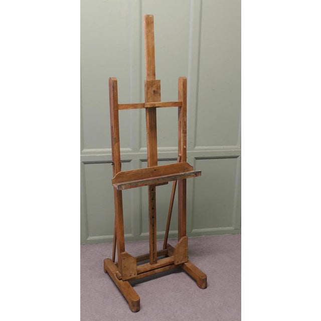 Paint Spattered Adjustable Easel This is a full size adjustable Easel it has an H shaped design, the picture stand tray...