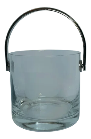 Vintage Ice Bucket With Etching in Glass Philadelphia Flyers