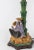 Vintage Chinoiserie Tole Palm Tree Lamp With Man Sitting Under Tree For Sale - Image 9 of 11