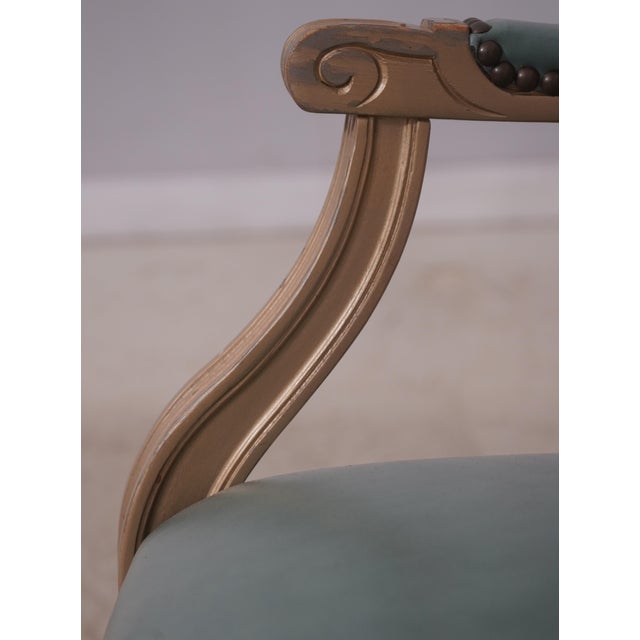 Animal Skin Set of 10 Old Hickory Leather French Style Dining Chairs For Sale - Image 7 of 18