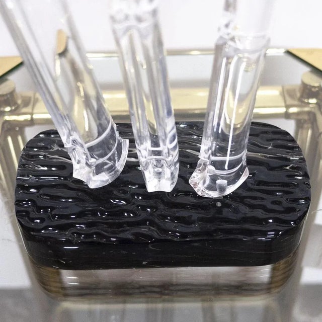 Bamboo Sculpture in Acrylic Glass, 1960s For Sale - Image 5 of 8