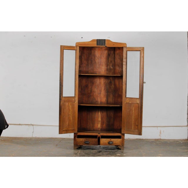 Vintage Indian Teakwood Bookcase For Sale - Image 4 of 7