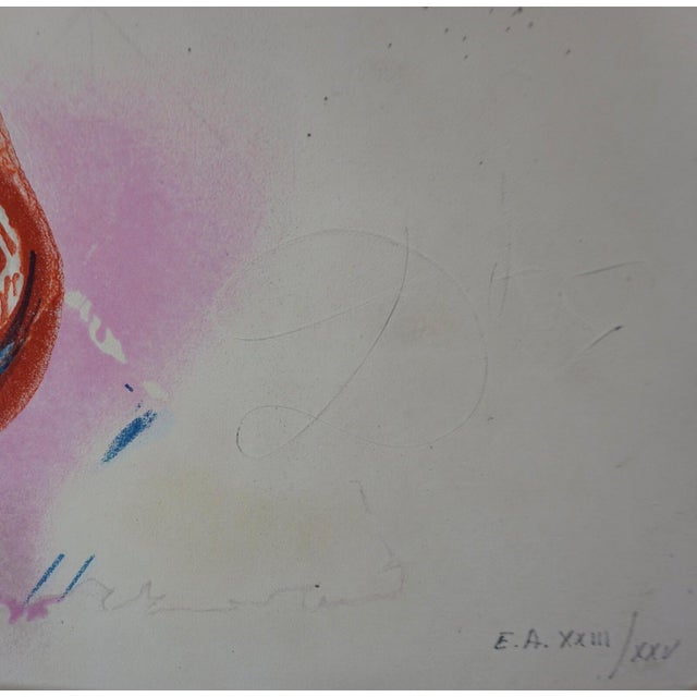 Surrealism 1970s Dali Moses and Monotheism the Tear of Blood Hand Sig/Num Etching Surreal Art For Sale - Image 3 of 3