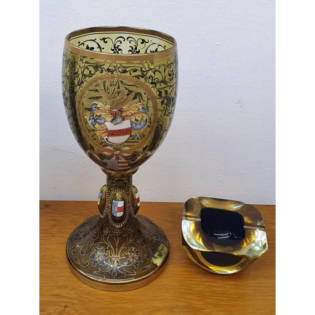 Large Glass Goblet from Bohemia, 1880s For Sale - Image 14 of 16