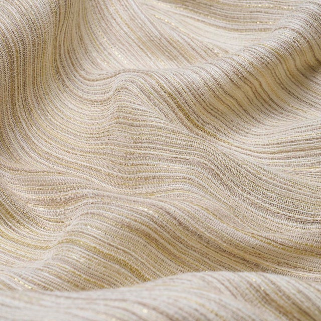 Schumacher SAMPLE - Schumacher Ines Alpaca Linen Sheer Fabric In Soft Gold For Sale - Image 4 of 5