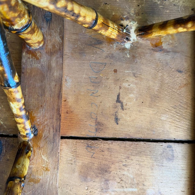 Antique English Tortoiseshell Bamboo Tall Side Table or Plant Stand, Circa 1900 For Sale - Image 9 of 11