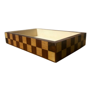 “Ercolano” Wood and Faux Suede Jewelry Tray/Box
