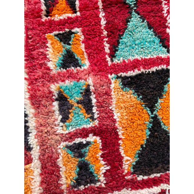 1980s Moroccan Vintage Colorful Rug - 3'1" X 7'1" Ft For Sale In Cleveland - Image 6 of 8